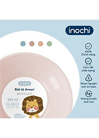Bát Ăn Amori Sản Xuất Theo Tiêu Chuẩn Xuất Nhật Chất Liệu Nhựa Nguyên Sinh Đảm Bảo An Toàn Tuyệt Đối Cho Người Sử Dụng- Chính Hãng inochi ( Tặng kèm khăn lau pakasa)