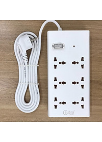 Ổ cắm điện  Calibra 6 Ổ 1 Công Tắc 4000W CSU-6K1A, An toàn, siêu chịu tải / Hàng chính hãng