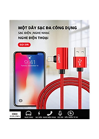 Cáp Sạc Nhanh Collen, Tích Hợp Tai Nghe Đầu Ngang Gaming, Chống Đứt, Chống Rối, dành cho iPhone XS max/11/11 Pro max ( Màu ngẫu nhiên ) - Hàng Chính Hãng