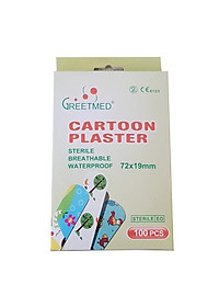 Băng keo cá nhân hình thú Greetmed (Hộp 100 miếng)