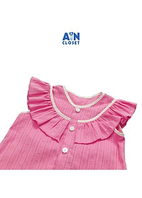 Bộ áo váy ngắn bé gái Hồng san hô cotton dệt - AICDBGNSJPHO - AIN Closet