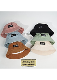 Mũ bucket vành cụp ️ Nón tai bèo thêu PromissYou chất nhung tăm cao cấp form unisex nam nữ N42