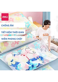Túi Hút Chân Không Đựng Quần Áo, Chăn Ga Gối, Thú Bông Deli - Loại Dày Cao Cấp, Nhiều Hoạ Tiết, Bảo Vệ Quần Áo, Chăn Ga Khỏi Ẩm, Nấm Mốc, Chống Nước Tuyệt Đối