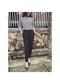 Quần baggy nữ lưng cao công sở đẹp Doloxi khóa sườn cạp chun sau co giãn Q435