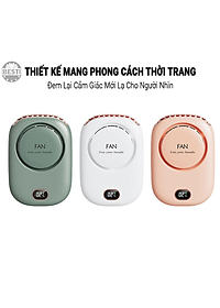 Quạt Mini Tích Điện Đeo Cổ Thời Trang Besti Y01,  3 Tốc Độ Gió Siêu Mát, Chạy Siêu Êm, Dung Lượng Pin 2000mAh, Phù Hợp Khi Chạy Bộ, Đi Du Lịch , Văn Phòng, Đi Chơi- Hàng Chính Hãng