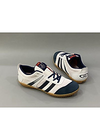 GIÀY ĐÁ BÓNG FUTSAL 004F MÀU TRẮNG KHÂU TOÀN BỘ ĐẾ