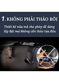 Móc Treo Đồ Chữ S Gắn Sau Ghế Ô Tô Xe Hơi, Nhựa ABS Cao Cấp An Toàn, Tiện Lợi, Hàng Dày Loại 1 - Hàng Nhập Khẩu