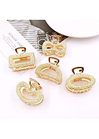 Set 5 Kẹp Tóc Vàng Đính Đá Siêu Xinh, Kẹp Tóc Hàn Quốc Mẩu Mới Hot Trend 2020