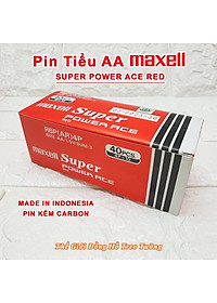 Pin tiểu Maxell AA. Cặp 2 Viên Supper Power ACE Red – Indonesia Vỏ Nhôm 1.5V