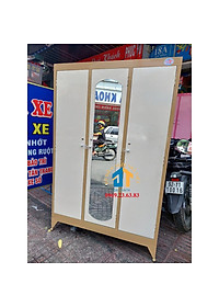Tủ sắt quần áo 3 cánh ngang 1m2 cao 1m8