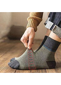 Tất nam cổ trung hộp 5 đôi kháng khuẩn cao cấp đóng hộp 5 màu thiết kê đa dạng Tất vớ nam công sở