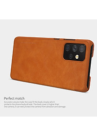 Bao da dành cho Samsung Galaxy A72 hiệu Nillkin Qin Chất liệu da cao cấp, có ngăn đựng thẻ, mặt da siêu mềm mịn - Hàng chính hãng