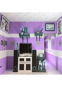 Bộ 5 Tấm Xốp Dán Tường 3D Giả Gạch Tím Nhạt 70cmx77cm