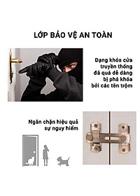 Chốt Cài Cửa KUNBE Bằng Thép Không Gỉ Dày Dặn Chống Phá Khóa Từ Bên Ngoài