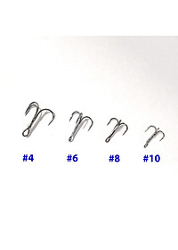 Combo 10 Lưỡi  Câu 3 Tiêu có ngạnh Thép không rỉ gắn mồi giả, câu lure lưỡi ba tiêu LC-6