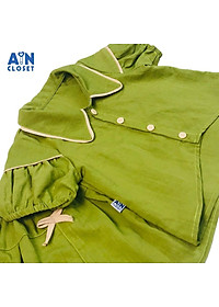 Bộ quấn áo ngắn bé gái Xanh golf đũi xược - AICDBGCGY2ME - AIN Closet