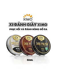 Xi vệ sinh giày dạng sáp XIMO giúp sáng bóng bổ sung màu 50ml