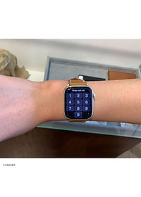 Dây Đồng Hồ Apple Watch 49mm 46mm 45mm 44mm 42mm, Chất Liệu Da Bê EPSOM Thảo Mộc Cao Cấp, Nhập Khẩu Từ Châu Âu, Dây Đeo Phong Cách Hiện Đại và Sang Trọng, Tương Thích Các Phiên Bản Series Ultra2/Ultra/SE2/SE/10/9/8/7/6/5/4/3/2/1