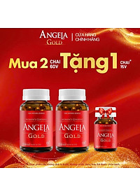 [Tặng Angela 15v] Combo 2 Hộp 60v - Viên Uống ANGELA GOLD Hỗ Trợ Sức Khỏe, Sắc Đẹp Và Sinh Lý Nữ