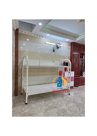 Giường sắt 2 tầng ngang 1m dài 2m bảo hành 1 năm - Đại Thành