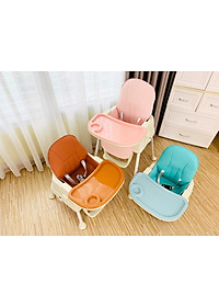 Ghế ăn dặm Đa năng cho Bé với 07 tính năng- 03 chế độ mang lại sự khác biệt, CÓ ĐỆM VÀ BÁNH XE- Màu Xanh dương