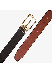 Thắt lưng nam, dây nịt nam da bò Saffiano 2 lớp Bụi Leather L109 - Khóa cài xoay 360 độ, dùng được cả 2 mặt - Bảo hành 12 tháng