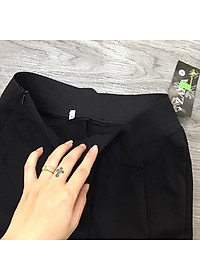 Quần baggy nữ lưng cao công sở đẹp Doloxi khóa sườn cạp chun sau co giãn Q435