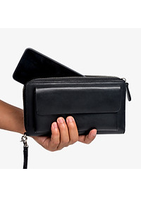 Ví dài cầm tay da bò Mill cao cấp Bụi Leather C107 - Bảo hành 12 tháng