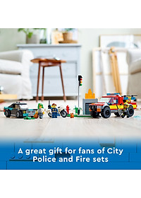 LEGO City 60319 Xe cứu hỏa & cảnh sát truy bắt tội phạm (295 chi tiết)