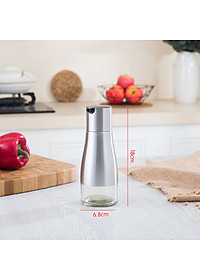 Chai rót nước mắm thủy tinh bọc inox 320ml VANDO phụ kiện nhà bếp