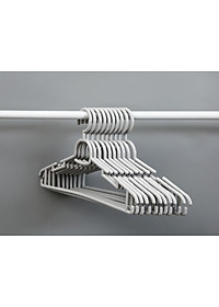 Set 10 cái Móc áo đầm vuông Hara 180 Bằng Nhựa Cao Cấp Inochi Nhật Bản (407 x 80 x 220 mm) - Giao Màu Ngẫu Nhiên