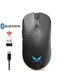 Chuột Led Không Dây Pin sạc T25 Gaming Cổng sạc TypeC chống mỏi cổ tay cho máy tính laptop hàng nhập khẩu