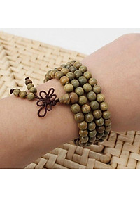 Vòng Tay Gỗ Trầm Hương 108 Hạt - Size Hạt 8 Ly - Mùi Hương Thoang Thoảng - Vân Gỗ Tự Nhiên - Hình Ảnh Thực Tế Trong Mô Tả