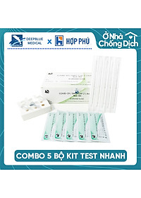 OFFICE SALE – Combo văn phòng 5 Kit test nhanh Covid-19 Colloidal Gold thương hiệu DeepBlue (5 bộ dành cho 5 người)