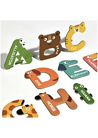 Bộ chữ cái, chữ số nam châm Mideer cho bé từ 3 tuổi trở lên học chữ cái nhận biết con vật và ghép từ đơn giản