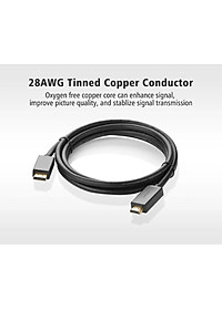 Ugreen UG10238DP101TK 1M Màu Đen Cáp chuyển đổi Displayport sang HDMI thuần đồng - HÀNG CHÍNH HÃNG