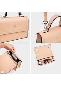 Túi Yuumy ( Thời trang nữ nắp gập dáng vuông size 22 - Túi đeo chéo da Seasand YN197 )