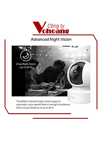 Camera Wifi TP-Link Tapo C212 Độ Phân Giải 2K QHD Quay/Quét 360 Độ Hỗ Trợ Cổng LAN - Hàng Chính Hãng