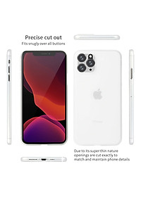 Ốp lưng chống sốc cho iPhone 11 Pro Max (6.5 inch) hiệu Memumi Ultra Thin độ mỏng 0.3mm , có gờ bảo vệ Camera - Hàng nhập khẩu
