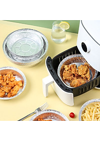 Khay giấy bạc lót nồi chiên không dầu (set 10 cái) tái sử dụng