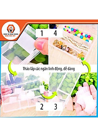 Hộp nhựa 8/10/15/24/36 ngăn đựng linh kiện điện tử, ốc vít, phụ kiện trang sức, mô hình đa năng