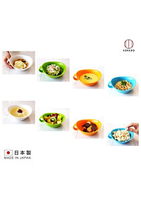 Combo 01 Bát ăn cho bé có quai cầm Kokubo Meal Bowl φ15cm + 01 Cốc nhựa uống nước Nakaya 200ml có nắp silicon mềm - Made in Japan