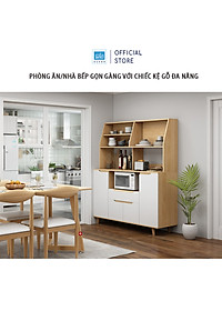 Tủ Gỗ Để Đồ Nhà Bếp Với Nhiều Ngăn Kệ Đa Năng, Hiện Đại Thương Hiệu SIB Decor KG23
