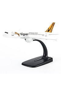 Mô Hình Máy Bay Trưng Bày Airbus A320 Tiger Airlines Everfly (Trắng Cam)