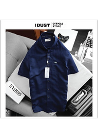 Áo sơ mi nam cộc tay trơn cổ bẻ basic LCT chuẩn form chất liệu linen cao cấp, trẻ trung lịch lãm - THE DUST