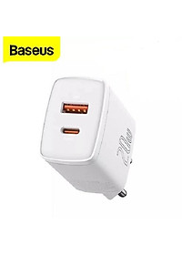 Cốc sạc siêu nhỏ gọn 20W Baseus Compact Quick Charger (USB + Type C, công suất 20W) - Hàng Chính Hãng 
