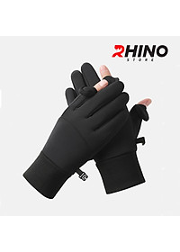 Găng tay hở ngón giữ ấm, chống gió mùa đông Rhino G301 cảm ứng điện thoại cho nam, nữ