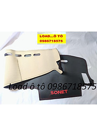 Thảm Taplo Da Xe KIA SONET 2022-23 Mẫu Da Vân Carbon Cao Cấp