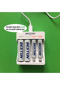 Bộ Sạc Pin AA, AAA Beston C9009 Tự ngắt khi đầy Sạc Nhanh Có Đèn báo đầy độc lập từng pin, pin sạc chính hãng