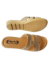 Dép Nữ Da Bò Thật BIGGBEN Cao 3 Phân DNQN46